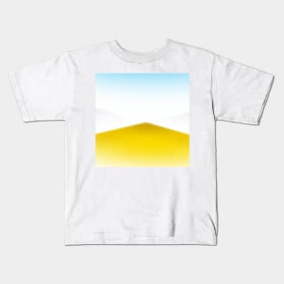 Blue white brown abstract art design Kids T-Shirt